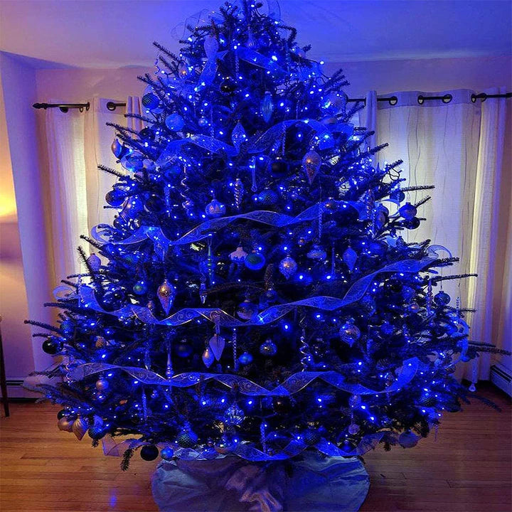 Instalatie LED Rola 100m, 600 LED Lumina Albastru intens, Protectie la Apa pentru Interior și Exterior