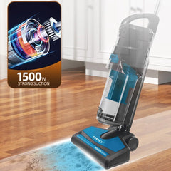 Aspirator Vertical HALEY® HY-1920, 1500W, 6.0m Rază de Acțiune, 2.0L Recipient de Praf Ușor de Golit, Tehnologie Ciclonică, Sistem de Filtrare Multi-HEPA, Plasare Verticală - Imagine 5