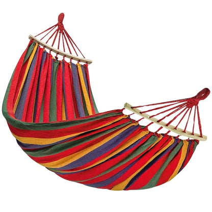 1+1 GRATIS Hamac Suspendat Cu Bara de Lemn, 80×200 cm pentru Grădină, Terasă și Camping Rezistență 150 kg, Confort Maxim