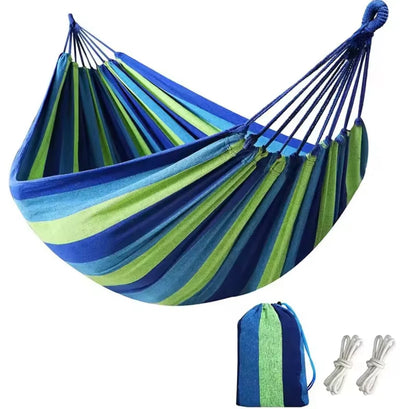 1+1 GRATIS Hamac Suspendat Multicolor 80x200 cm pentru Grădină, Terasă și Camping Rezistență 150 kg, Confort Maxim și Transport Facil