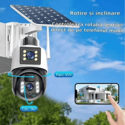 Camera supraveghere cu panou solar si cartela sim 8Mpx card inclus 32gb