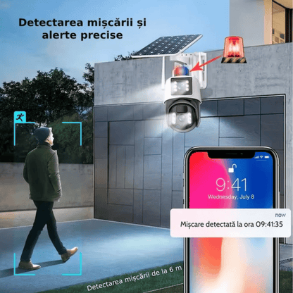 Camera supraveghere cu panou solar si cartela sim 8Mpx card inclus 32gb