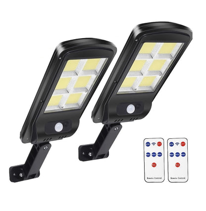 Set 2 Lampi LED Solare 150W COB 160 LED-uri cu Senzor de Mișcare, Autonomie 12-14 ore, IP65 - Imagine 4