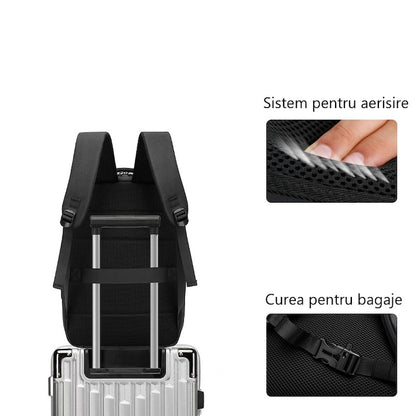 Rucsac laptop Legion gaming Multifunctional, compatibil cu laptop 15.6'', port USB de incarcare, Impermeabil, rezistent la zgarieturi, perne aerisire, spatios, unisex, Negru, XPD