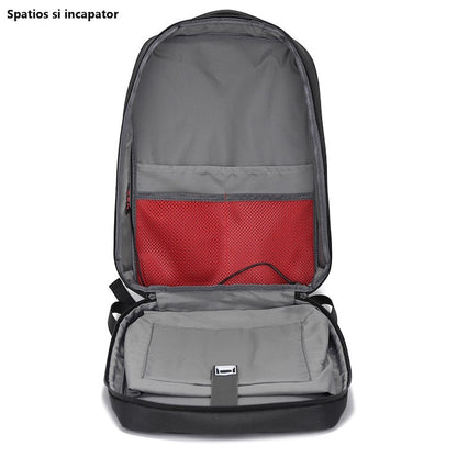 Rucsac laptop Legion gaming Multifunctional, compatibil cu laptop 15.6'', port USB de incarcare, Impermeabil, rezistent la zgarieturi, perne aerisire, spatios, unisex, Negru, XPD