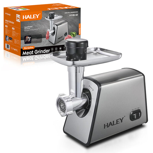 Mașină de Tocat Carne HALEY 2600W, Cutter cu Torsiune Mare, Oțel Inoxidabil, Port Mare de Alimentare, Ușor de Curățat