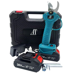 Foarfecă Electrică AT Performance cu 2 Acumulatori, Fără Fir, Lama Oțel Carbon, 5000 mAh, Turcoaz - Imagine 2