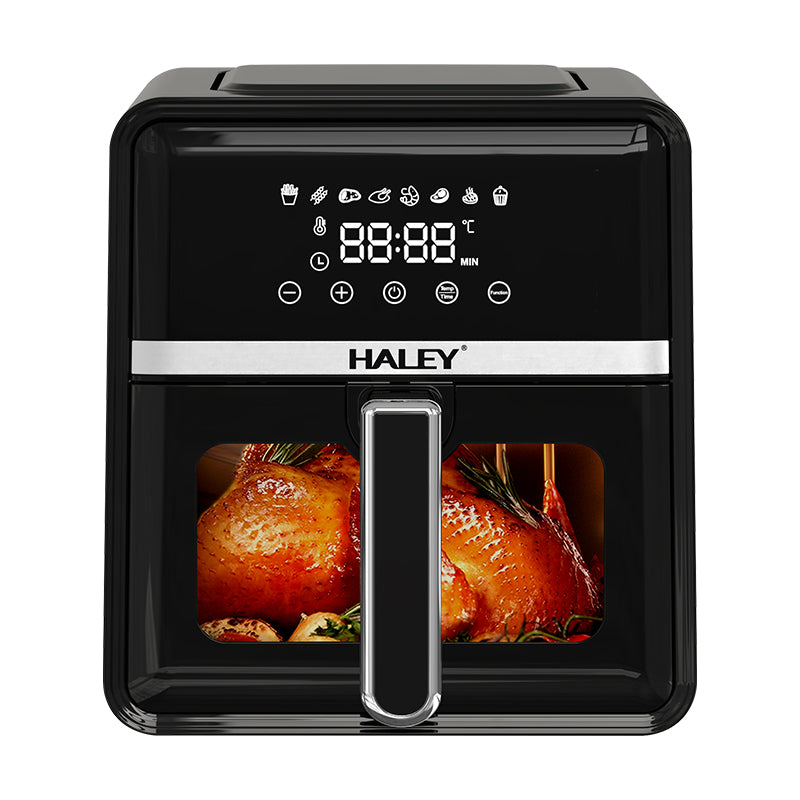 Friteuză cu Aer Cald HALEY 7L, 2000W – Gătire 360°, Touchscreen Holografic, Geam Vizualizare 180°, 8 Programe, Fără Ulei | Gătit Sănătos și Crocant - Imagine 9