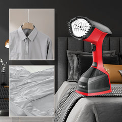 Fier de Calcat cu Abur HALEY, 1600W, Design Compact, Incalzire Rapida in 15 Secunde si Performanta Profesionala, Rosu/Negru - Imagine 5