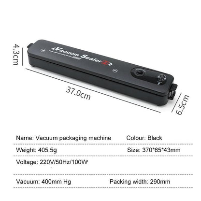 Aparat pentru Vidare si Sigilare pungi, Vacuum Sealer, 90W, 220V, portabil, negru - Imagine 8