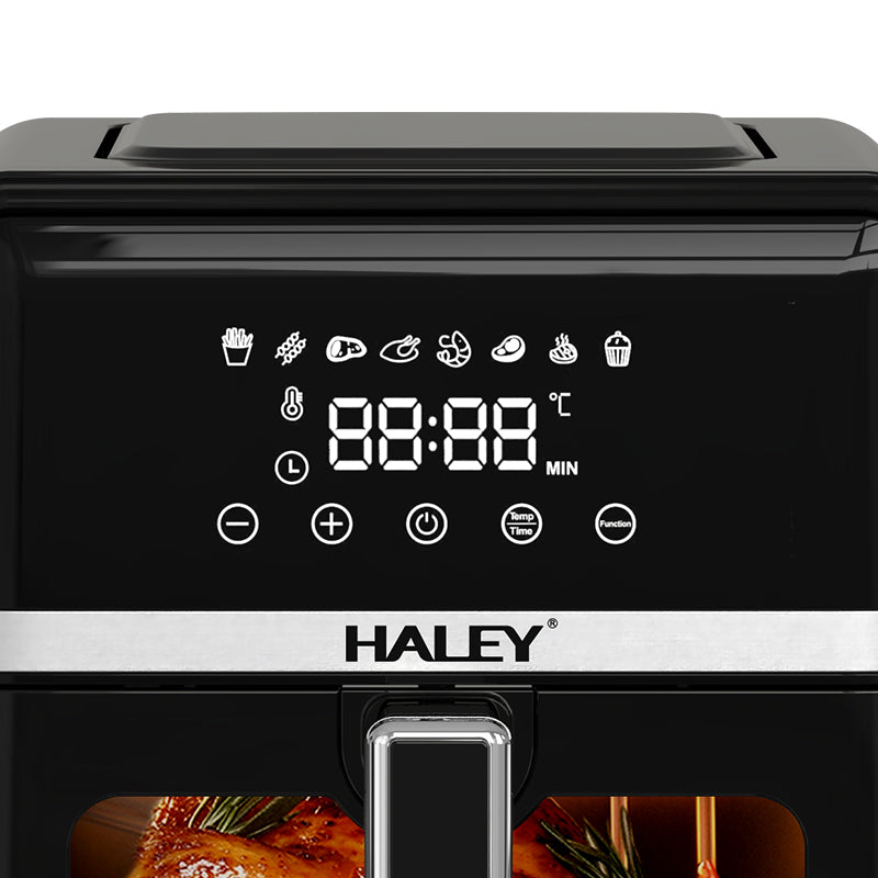 Friteuză cu Aer Cald HALEY 7L, 2000W – Gătire 360°, Touchscreen Holografic, Geam Vizualizare 180°, 8 Programe, Fără Ulei | Gătit Sănătos și Crocant - Imagine 10