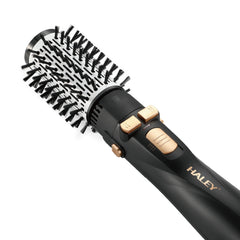Perie Rotativă cu Uscător HALEY 6 în 1, 1200W, Capete Interșchimbabile, 3 Trepte, Încălzire Rapidă, Protecție Păr, Design Negru - Imagine 5