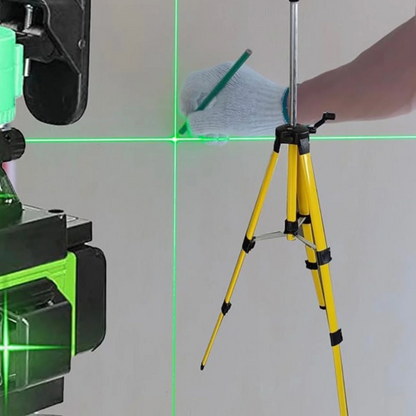 Nivela Laser 4D cu 16 Linii, Autonivelare, 2 Acumulatori, Lumina Verde, Trepied 150 cm Telecomandă, Platformă Ridicare, Profesională
