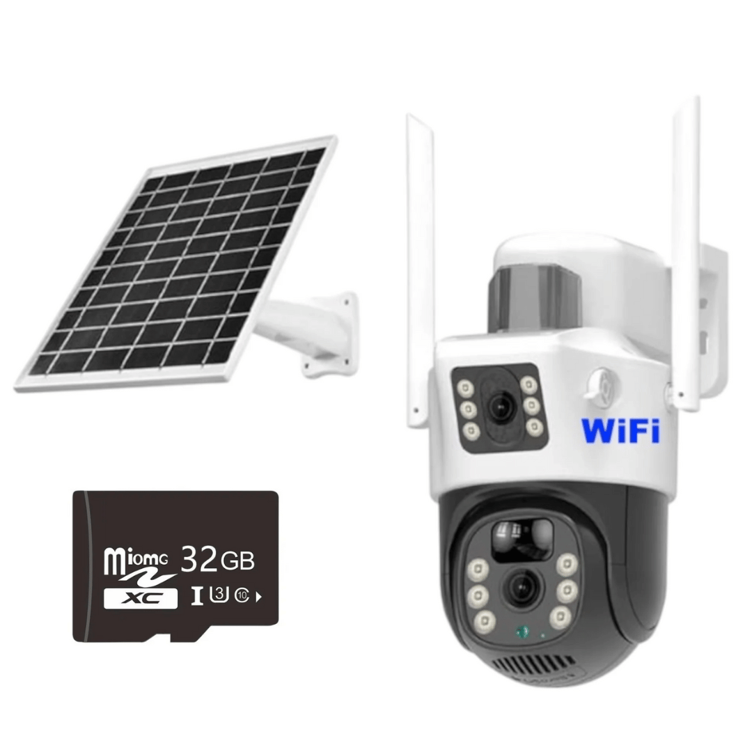 Camera supraveghere cu panou solar si cartela sim 8Mpx card inclus 32gb