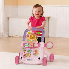 Antepremergător educativ , ceas și forme geometrice Roz - Imagine 3