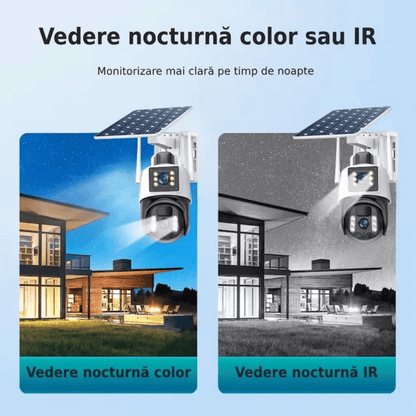 Camera supraveghere cu panou solar si cartela sim 8Mpx card inclus 32gb