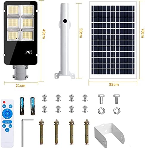 Lampa Solara LED 400W Jortan cu Panou, Telecomanda si Suport Metalic IP65 Exterior - Imagine 9