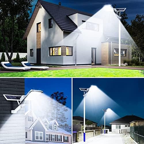 Lampa Solara LED 400W Jortan cu Panou, Telecomanda si Suport Metalic IP65 Exterior - Imagine 10