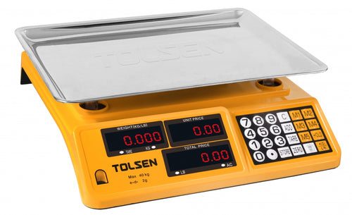 Cantar electric digital , afisaj dublu, 40 Kg, Tolsen