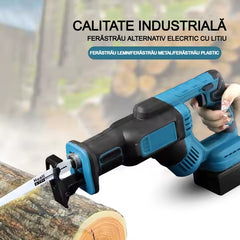 Fierăstrău Electric Alternativ AT PERFORMANCE® 3000RPM, 2 Acumulatori 36V, Tăiere Lemn și Metal, Cuplu Mare, Negru/Albastru - Imagine 5