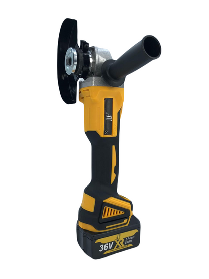 Polizor unghiular (Flex) AT PERFORMANCE®, cu 2 acumulatori 36 V, 5 Ah, 9000 Rpm, 125 mm, statie incarcare, valiza inclusa si accesorii, Negru/Galben. - Imagine 8