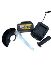 Polizor unghiular (Flex) AT PERFORMANCE®, cu 2 acumulatori 36 V, 5 Ah, 9000 Rpm, 125 mm, statie incarcare, valiza inclusa si accesorii, Negru/Galben. - Imagine 5