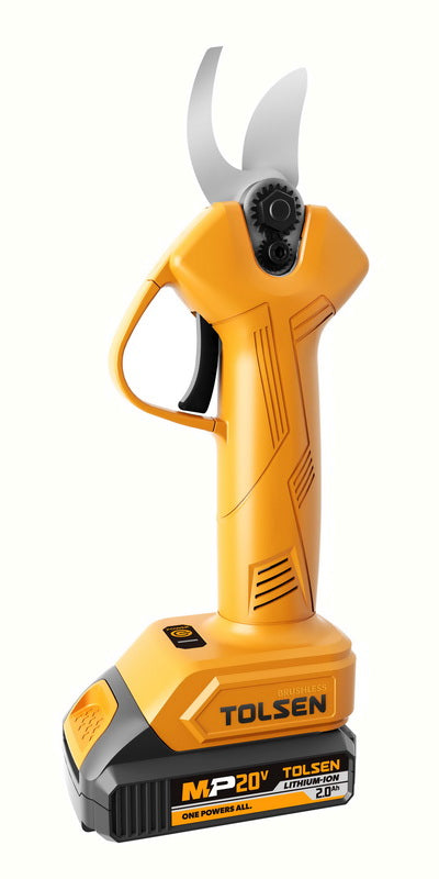 Foarfeca electrica pentru gradina fara fir cu 2 baterii Li-ION 2.0AH, BRUSHLESS, 30MM, MP20V, TOLSEN