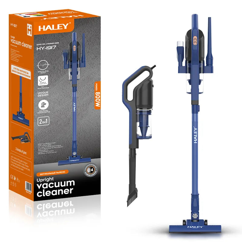 Aspirator Vertical HALEY HY-1917, 600W, Capacitate Recipient 0.8L, Funcționare Uscat, Albastru - Imagine 9