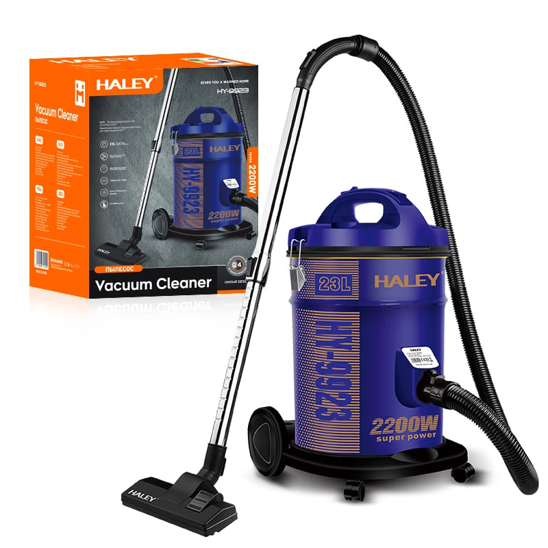 Aspirator cu Sac HALEY® HY-9923, 2200W, Capacitate Rezervor 23L, Funcționare Uscat, Mov