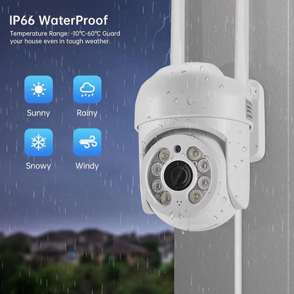 Camera Jortan de Supraveghere Wifi inteligenta, cu Detectie de miscare, Full HD, 8 Leduri de lumina, Rotire din Aplicatie 360 de grade, Vedere Color Pe Timp de Noapte