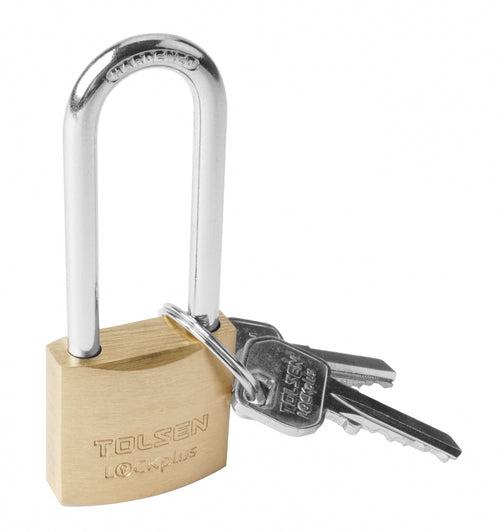 Lacat din alama cu veriga lunga 30 mm, Industrial LOCKplus, Tolsen