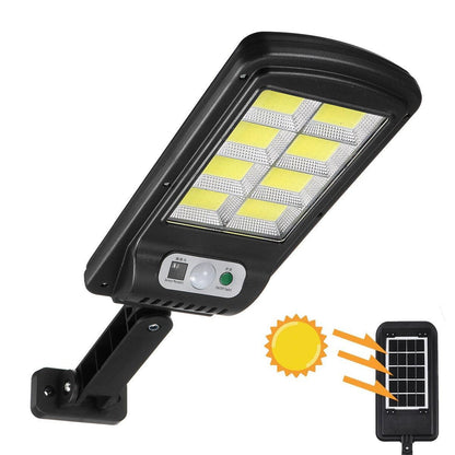 Set 2 Lampi LED Solare 150W COB 160 LED-uri cu Senzor de Mișcare, Autonomie 12-14 ore, IP65 - Imagine 5