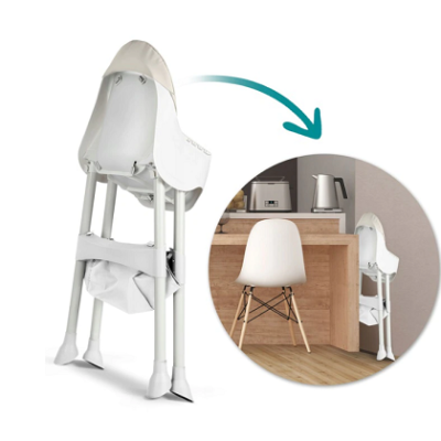 Scaun Multifuncțional 4 în 1– Design Modern și Portabil crem, Reglabil pe Înălțime și Înclinare, Ideal pentru Copii - Imagine 2