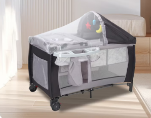 Patut multifunctional pentru bebelusi, AT PERFORMANCE®, - Confort, siguranta si design inovator, Gri - Imagine 10
