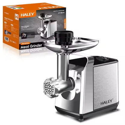 Mașină de Tocat Carne HALEY, 3000W, Unelte Metalice, Carcasă din Oțel Inoxidabil, Argintiu