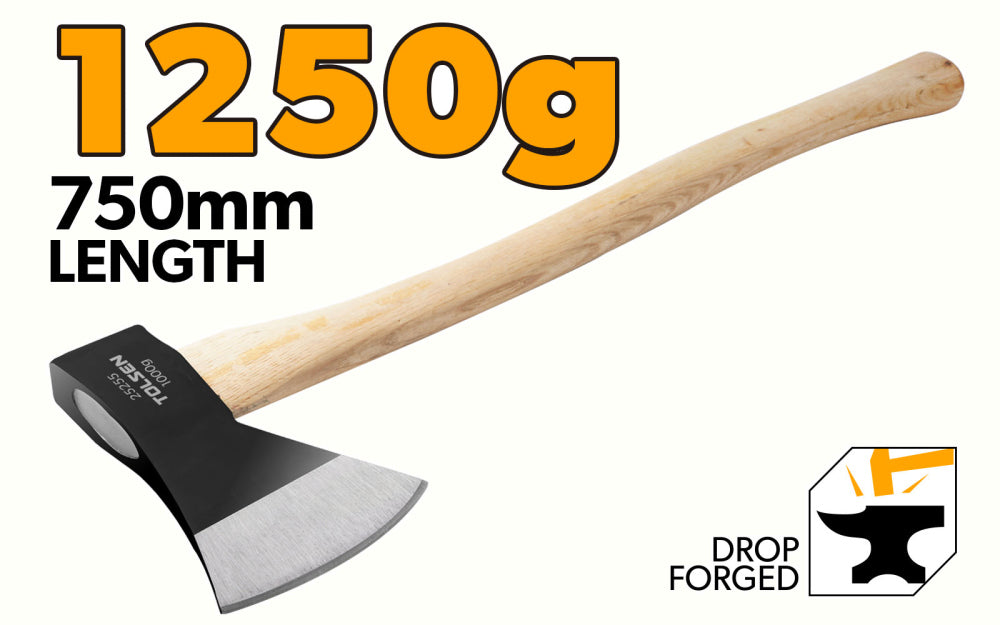 Topor 1250 g, maner din lemn, Tolsen