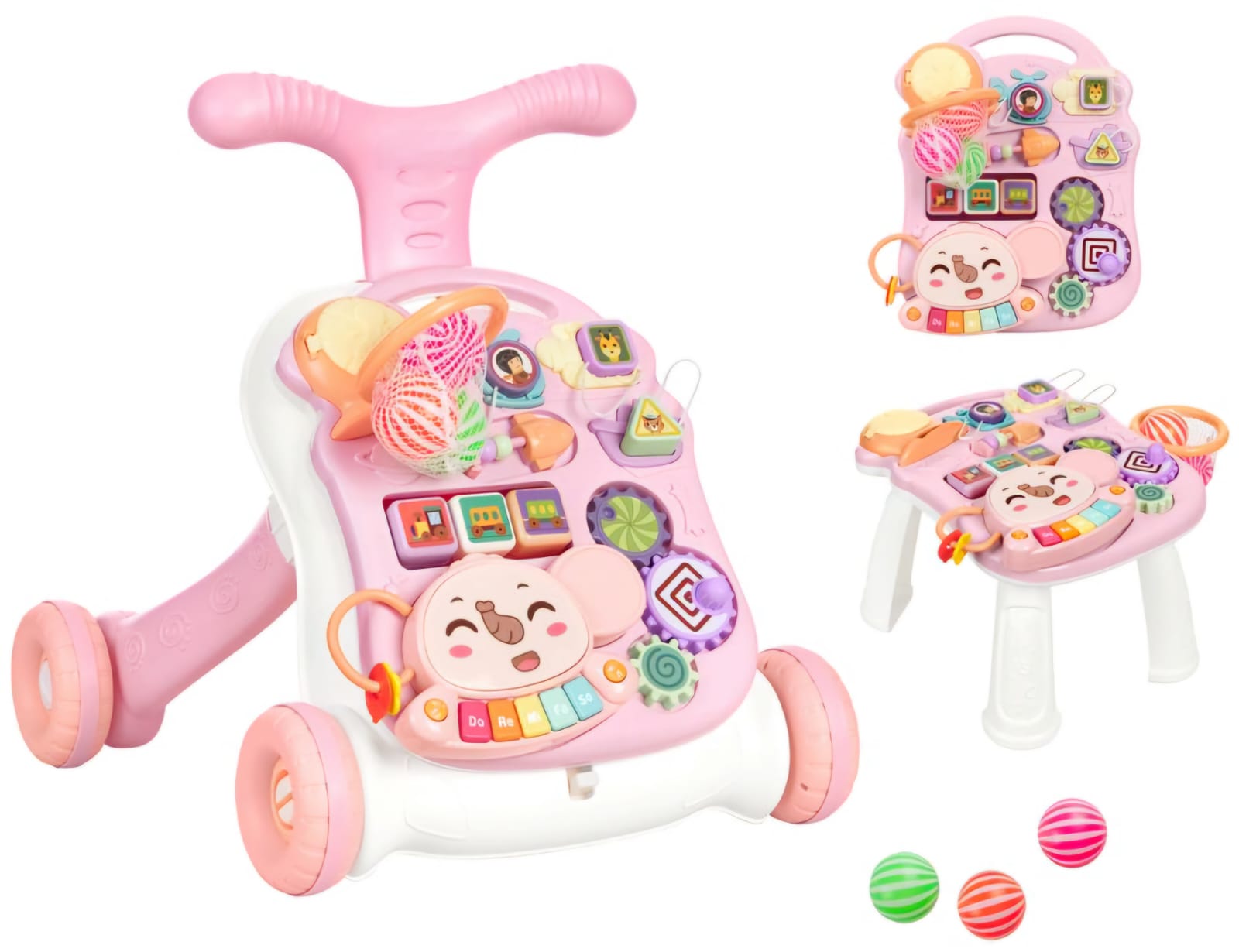 Antepremergător 3 în 1 cu măsuță interactivă detașabilă - Imagine 9