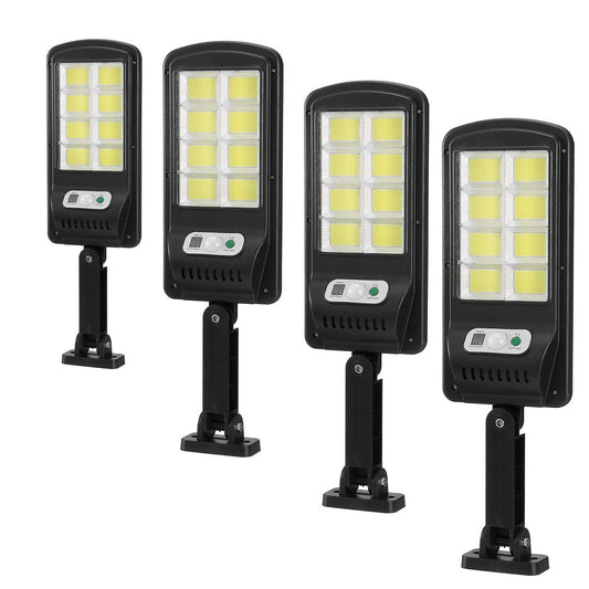 Set 4 Lampi LED Solare 150W COB 160 LED-uri cu Senzor de Mișcare, Autonomie 12-14 ore, IP65 - Imagine 4