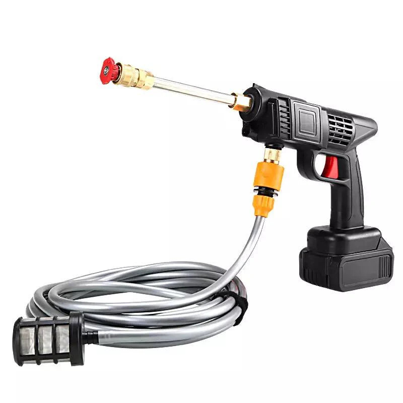 Aparat De Spalat Cu Presiune tip Pistol fara fir Cu 2 acumulatori, 48V, 3 Jeturi Diferite, 8L/min, 30 bari, Geanta De Transport Cadou