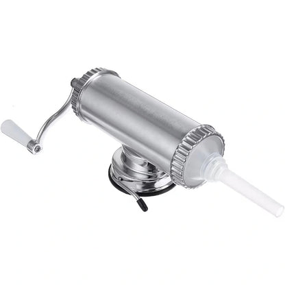 Aparat pentru umplut carnati si Lebar, din aluminiu, orizontal, 2.5 kg Cu Ventuza + Clema De Masa, 3 Palnii 15/19/22 mm, Manual