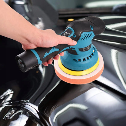 Aparat Polish Auto Profesional cu 2 Acumulatori 12V, 8 Viteze, 2500–5000 RPM, Orbital pentru Detailing