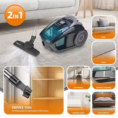 Aspirator Fără Sac de 1,5 Litri, 1200W, HALEY, Aspirator cu Recipient, Negru/Albastru - Imagine 9