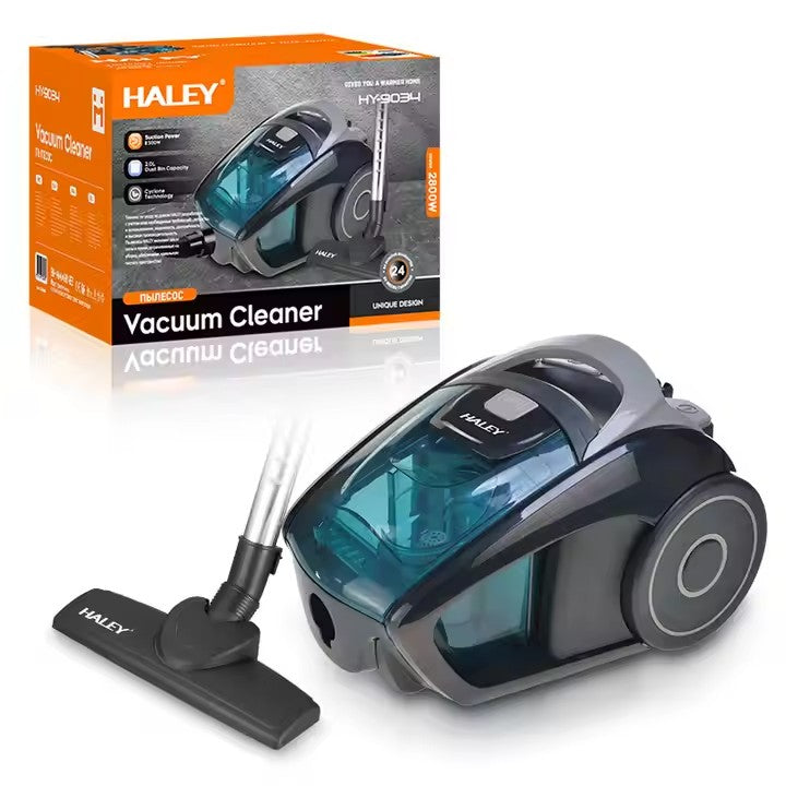 Aspirator Fără Sac de 1,5 Litri, 1200W, HALEY, Aspirator cu Recipient, Negru/Albastru