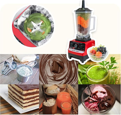 Blender Profesional 2L, 2000W, 15 Trepte de Viteză, 2 în 1, Funcție Autocurățare, Mixare Rapidă