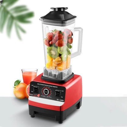 Blender Profesional 2L, 2000W, 15 Trepte de Viteză, 2 în 1, Funcție Autocurățare, Mixare Rapidă