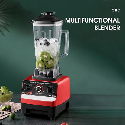 Blender Profesional 2L, 2000W, 15 Trepte de Viteză, 2 în 1, Funcție Autocurățare, Mixare Rapidă
