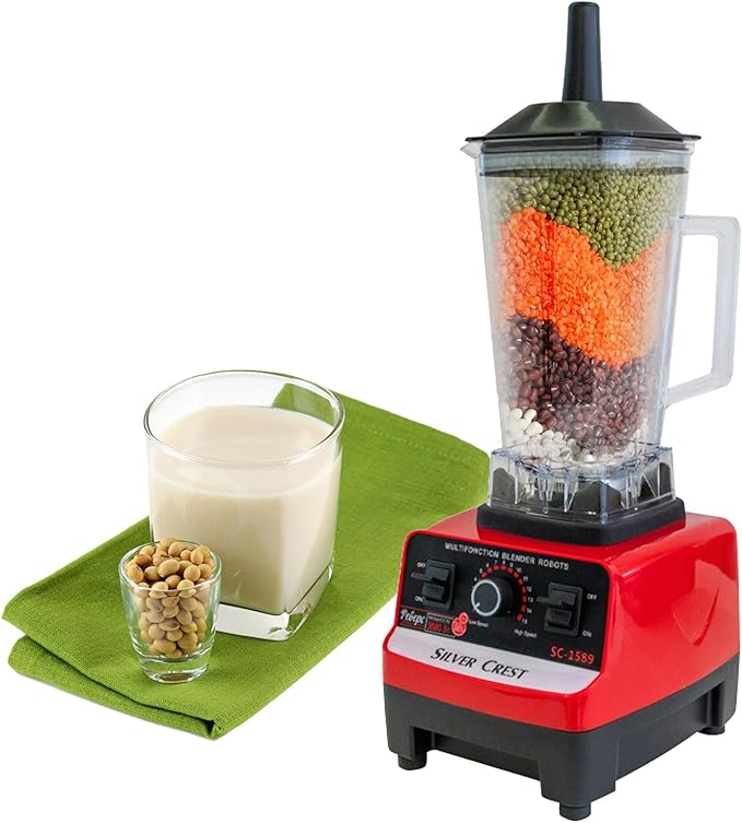 Blender Profesional 2L, 2000W, 15 Trepte de Viteză, 2 în 1, Funcție Autocurățare, Mixare Rapidă
