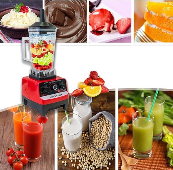 Blender Profesional 2L, 2000W, 15 Trepte de Viteză, 2 în 1, Funcție Autocurățare, Mixare Rapidă - Imagine 8