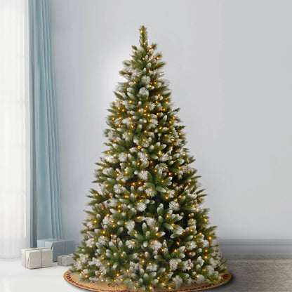 Brad Artificial de Craciun 150cm 3D Royal Premium, Varfuri albe, 550 Led-uri, Aspect Natural