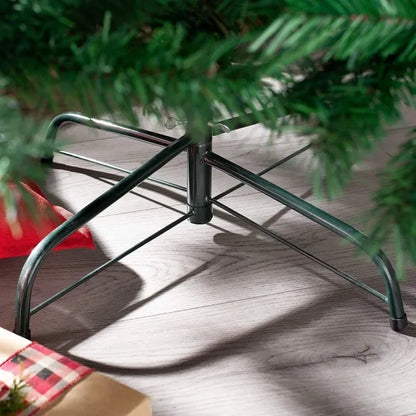 Brad Artificial de Craciun 150cm, Set Complet Cu accesorii impodobit, suport metalic inclus Aspect natural
